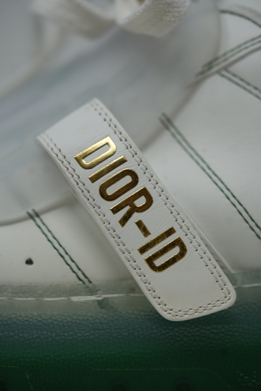 Dior Sneaker White Calf Cypress Green Transparent