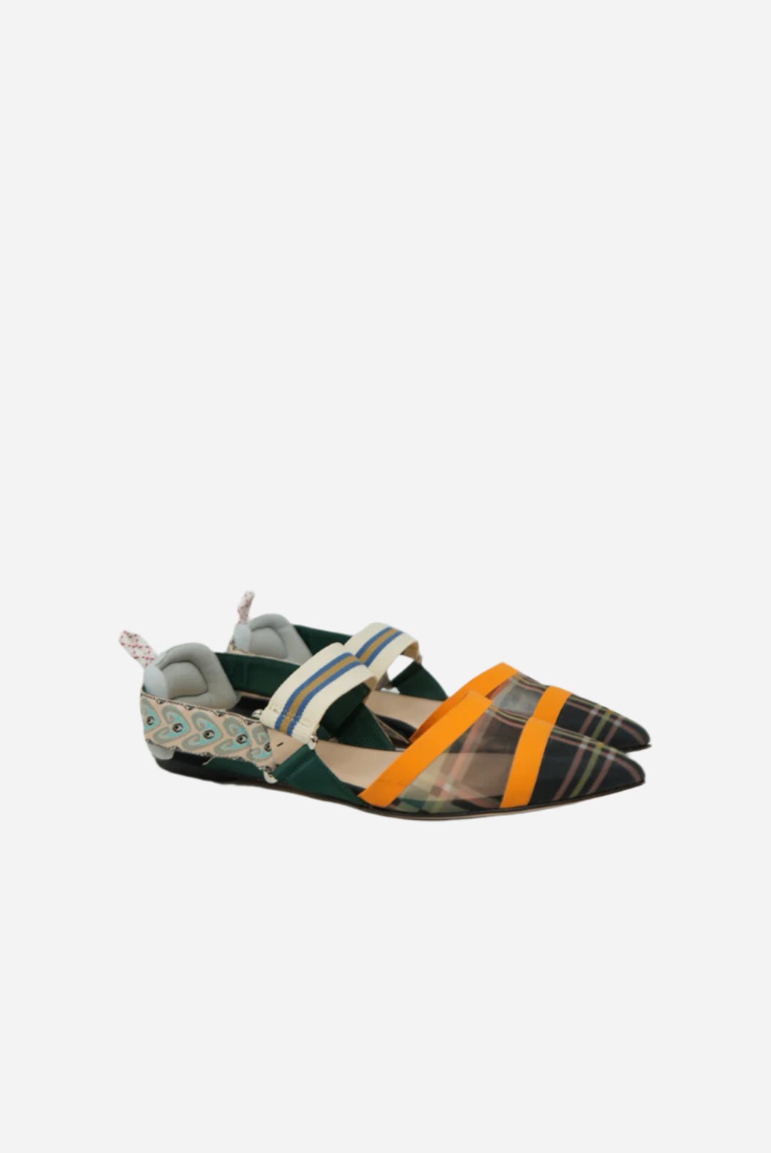 Fendi FF Multicolor Ballet Flats Slingback