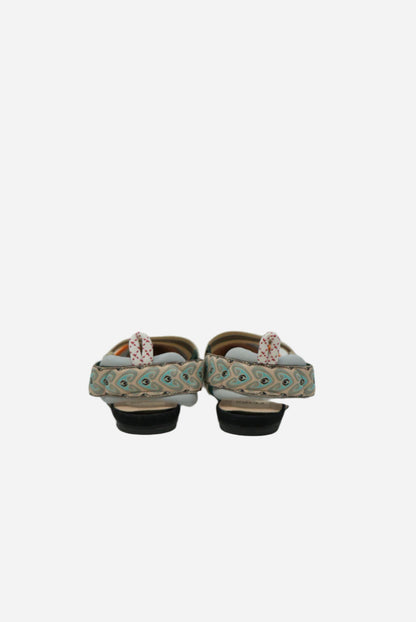 Fendi FF Multicolor Ballet Flats Slingback