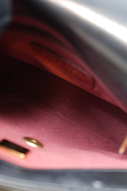 Pre-Owned Chanel Black Lambskin Chunky Chain Mini Flap Bag