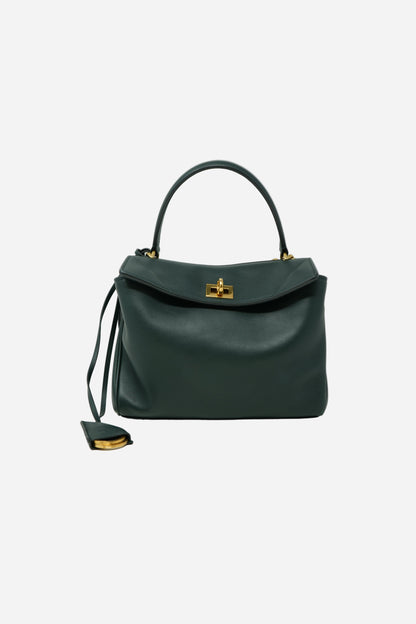 Balenciaga Green Calfskin Mini Rodeo Handbag