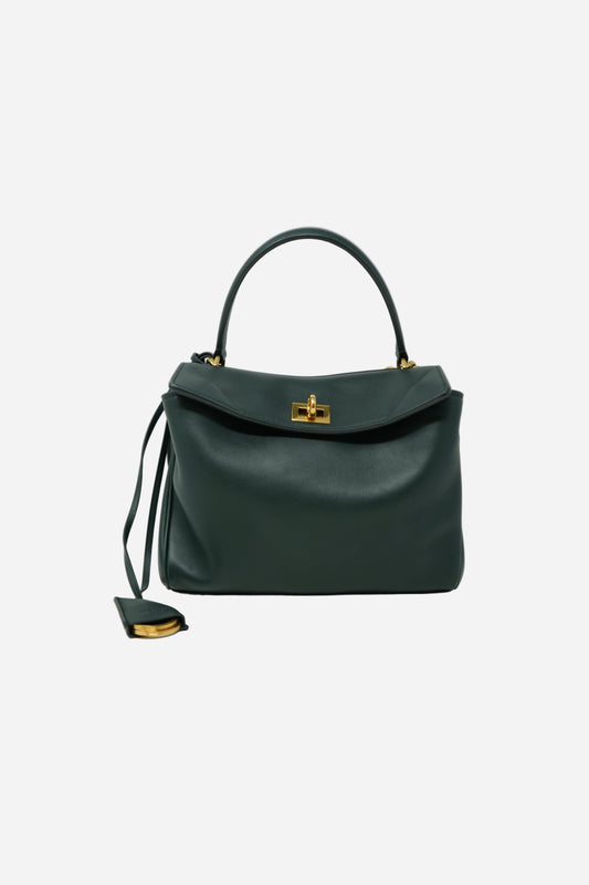 Balenciaga Green Calfskin Mini Rodeo Handbag