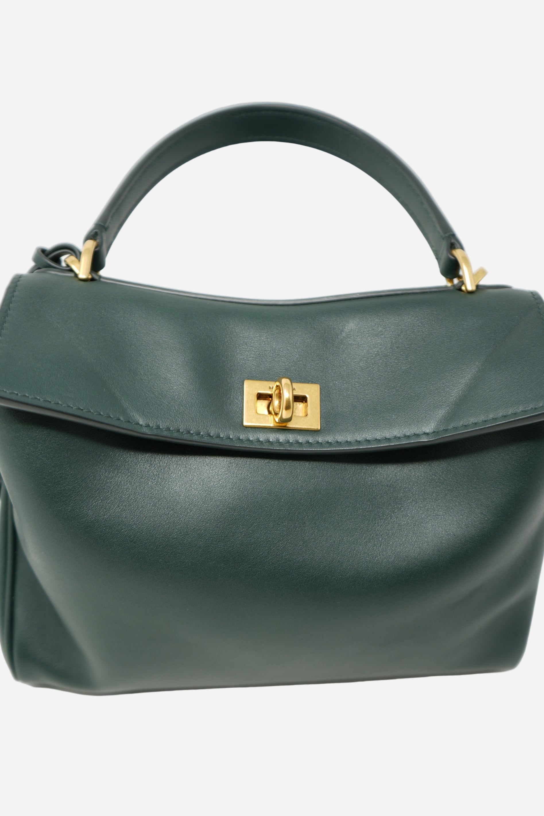 Balenciaga Green Calfskin Mini Rodeo Handbag