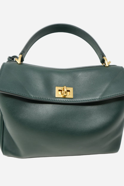 Balenciaga Green Calfskin Mini Rodeo Handbag