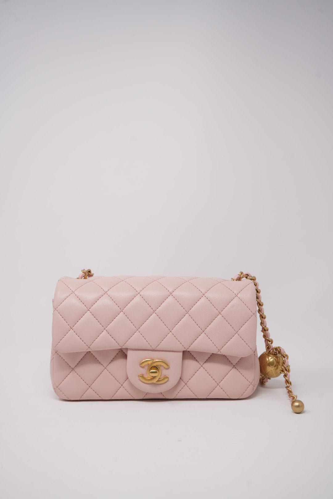 Pre-Owned Chanel Mini Flap Bag Pearl Crush 2023 Brand New