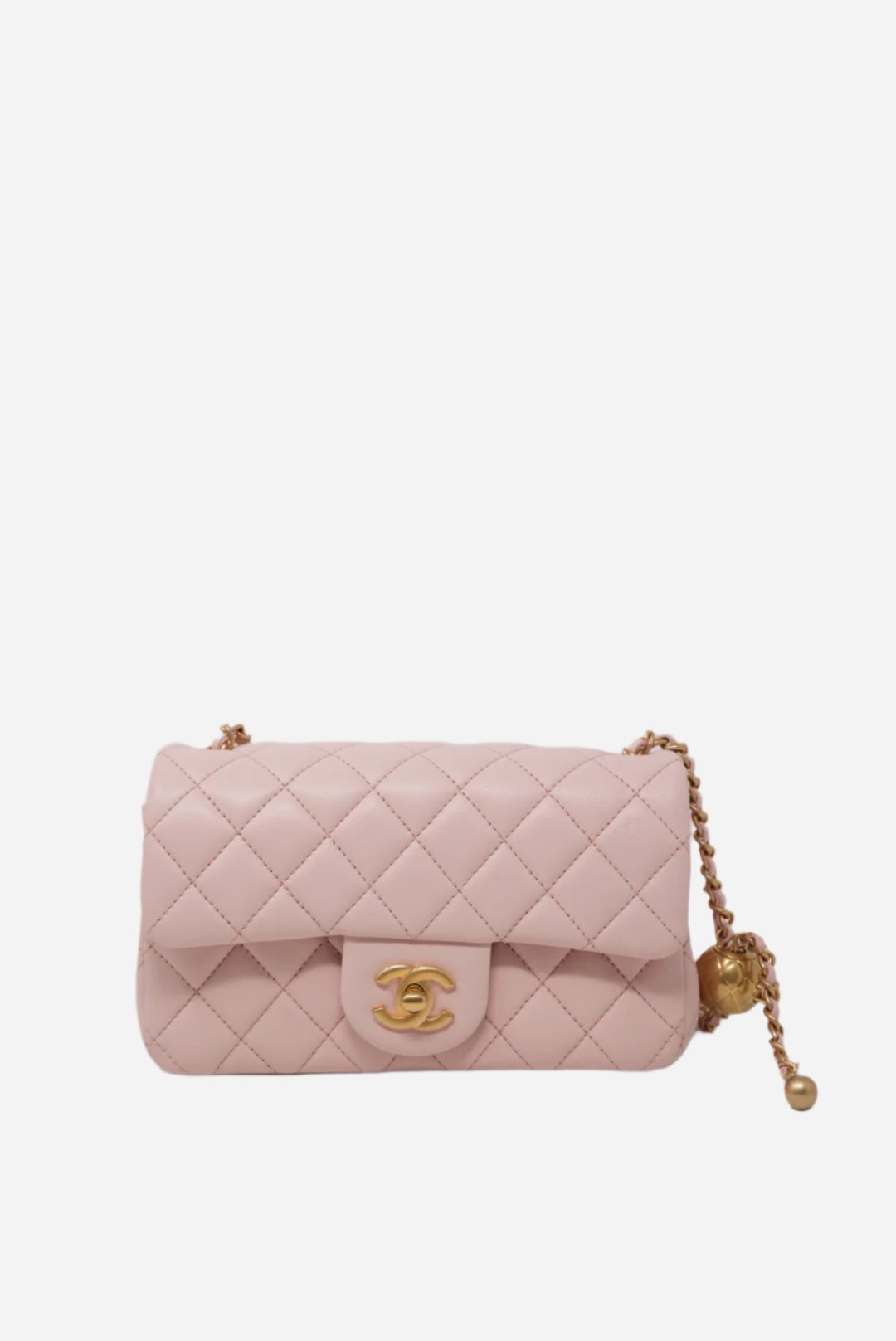 Pre-Owned Chanel Mini Flap Bag Pearl Crush 2023
