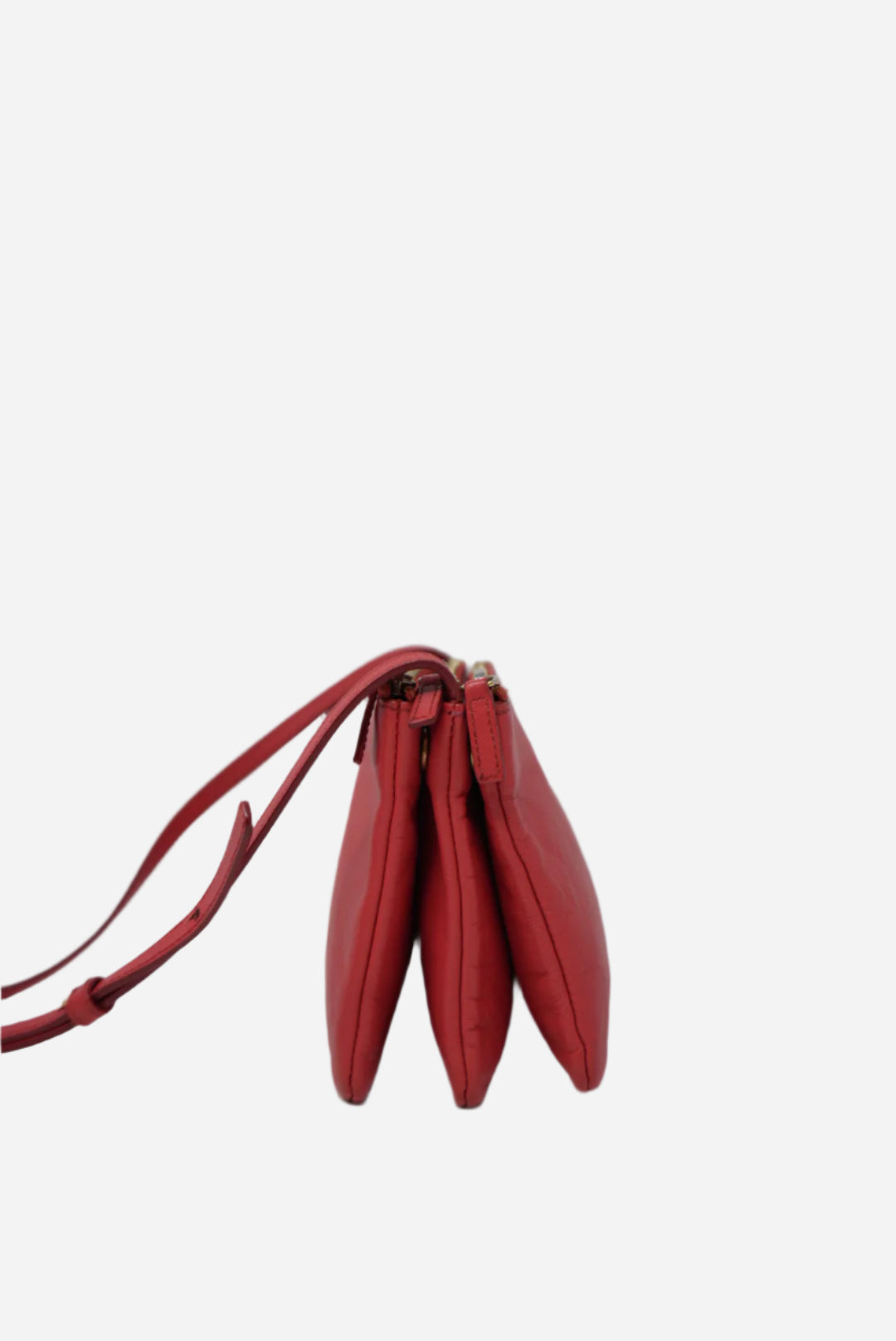Celine Red Trio Leather Crossbody Color Refurnished