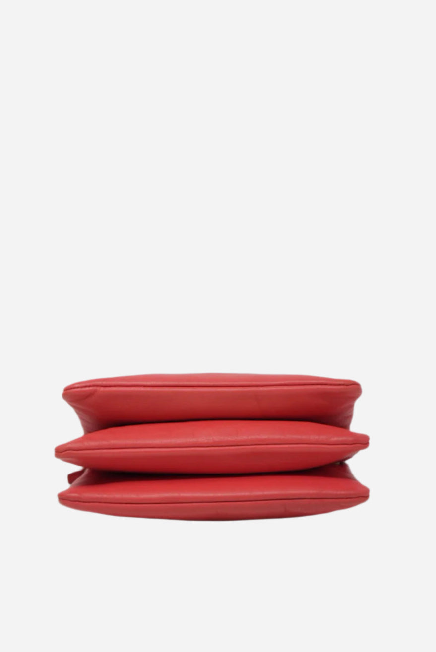 Celine Red Trio Leather Crossbody Color Refurnished