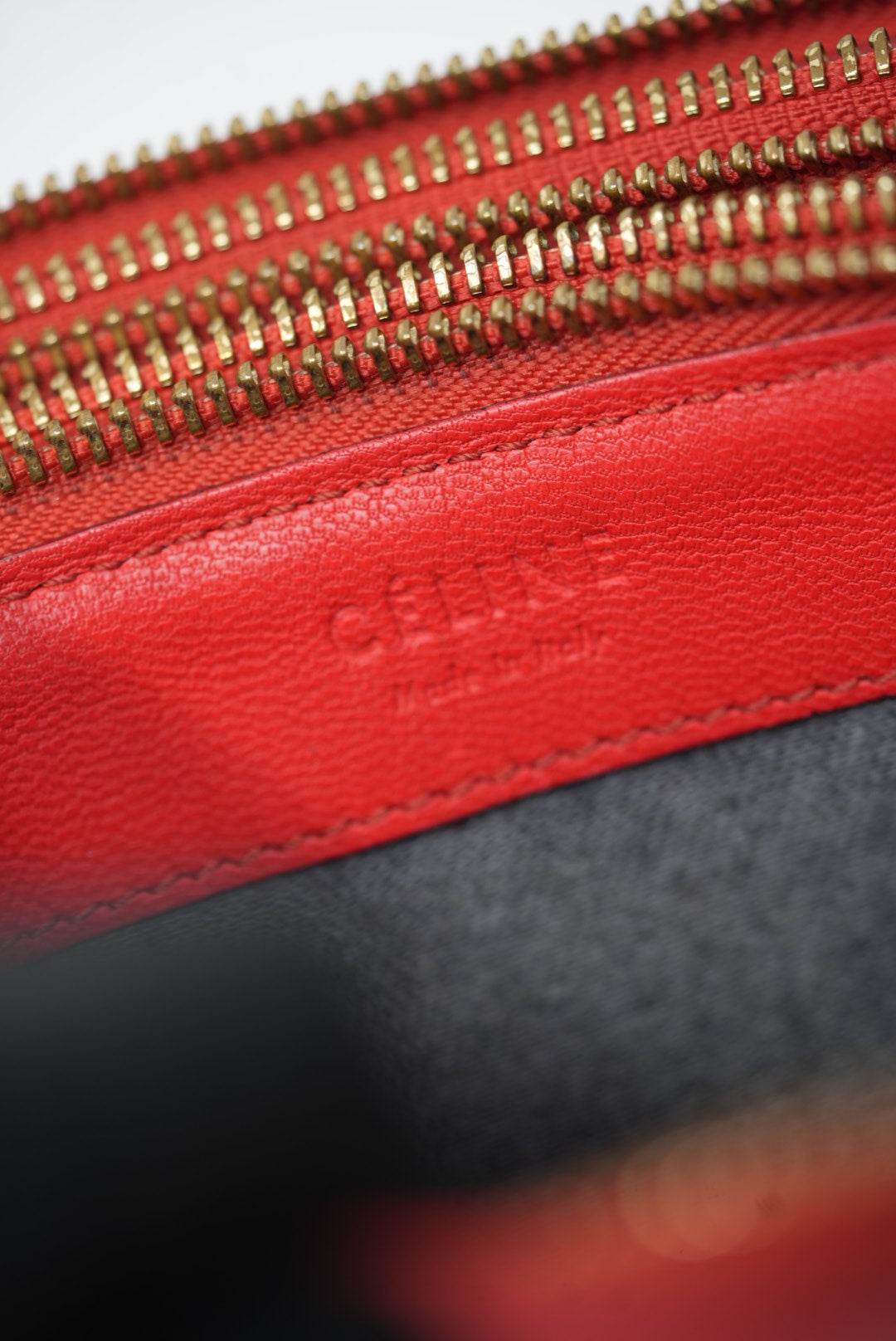 Celine Red Trio Leather Crossbody Color Refurnished