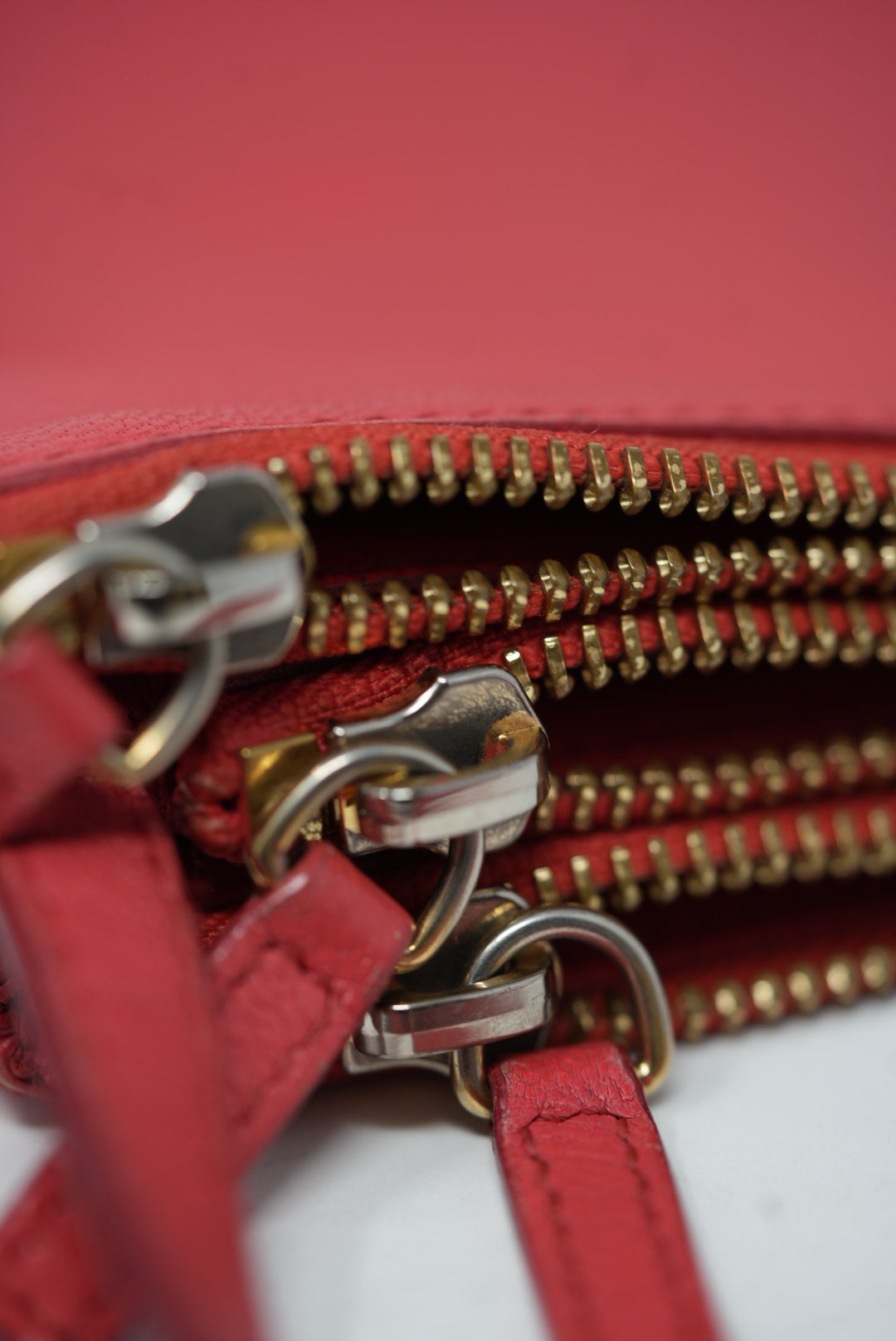 Celine Red Trio Leather Crossbody Color Refurnished