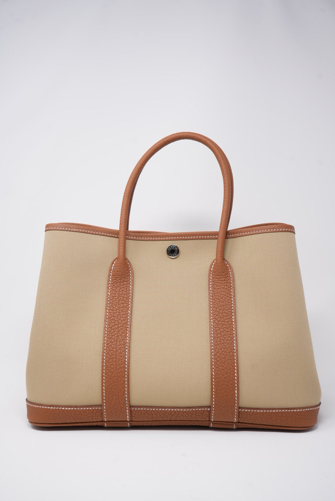 Hermes Garden Party 30 Canvas Trench/Gold