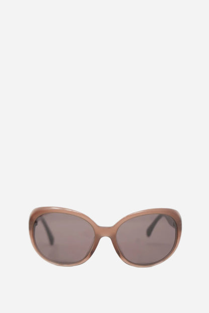 Pre-Owned Chanel Brown Acrylic Sunglasses