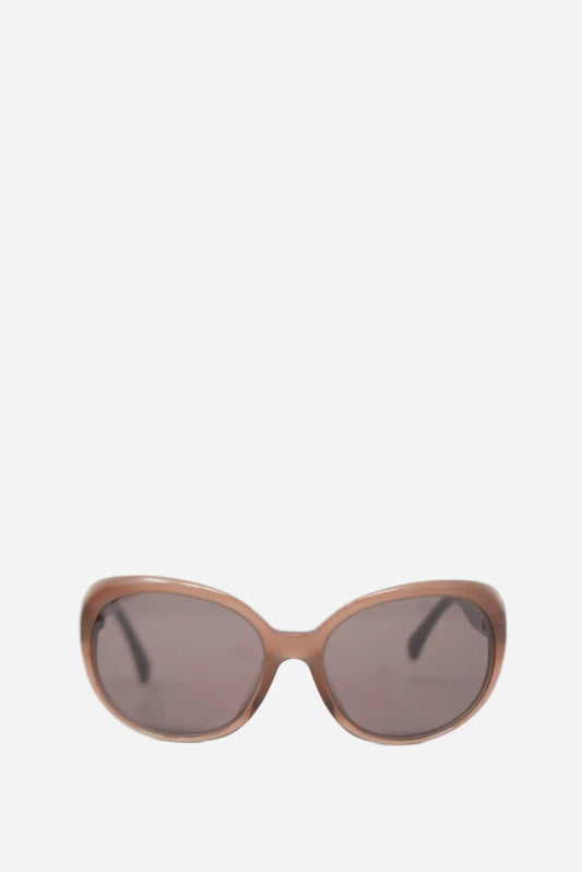 Pre-Owned Chanel Brown Acrylic Sunglasses