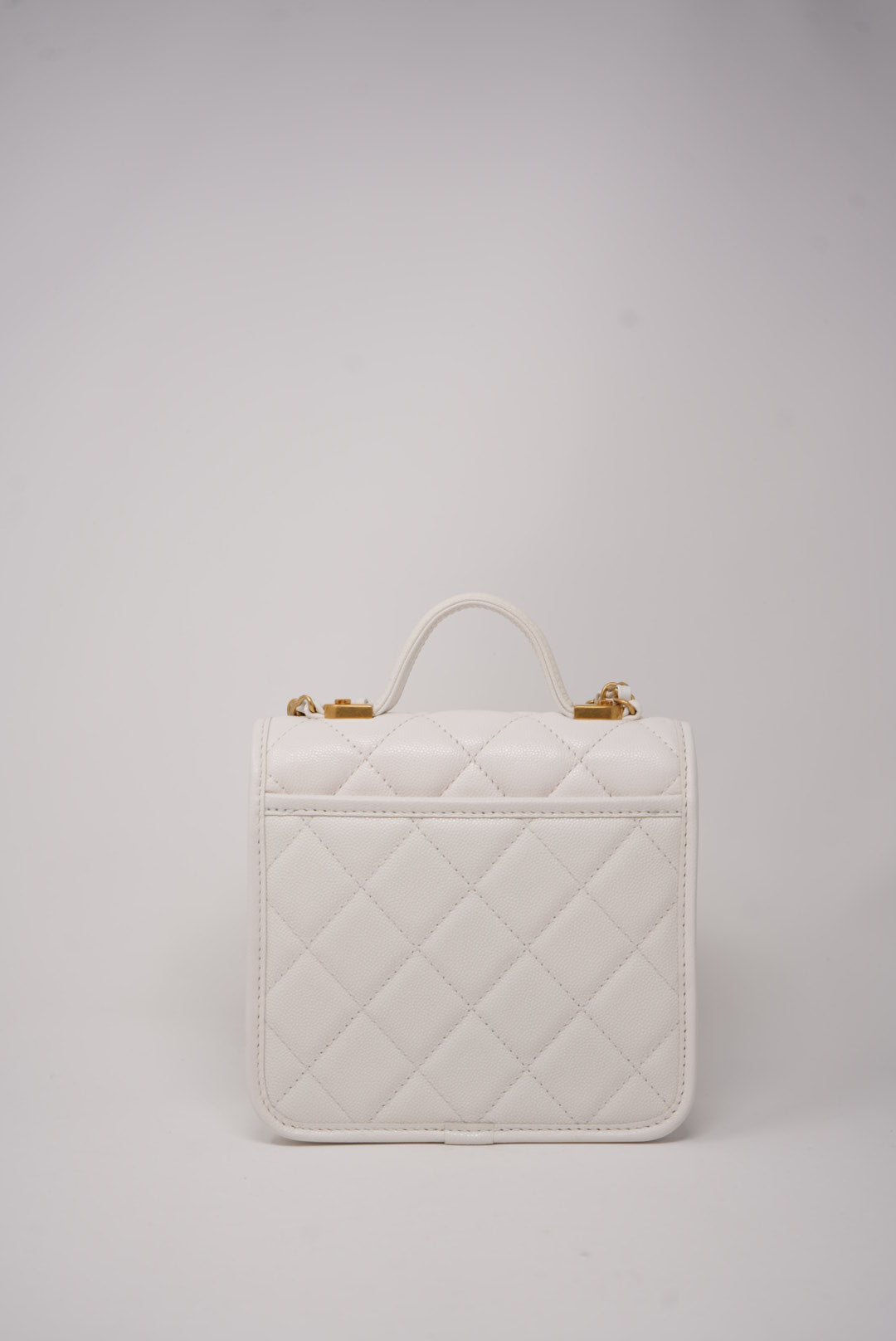 Pre-Owned Chanel 22K Flap with Top Handle Caviar
