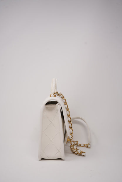 Pre-Owned Chanel 22K Flap with Top Handle Caviar