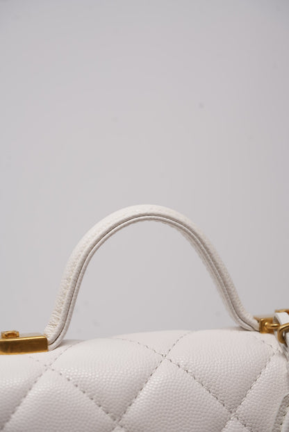 Pre-Owned Chanel 22K Flap with Top Handle Caviar