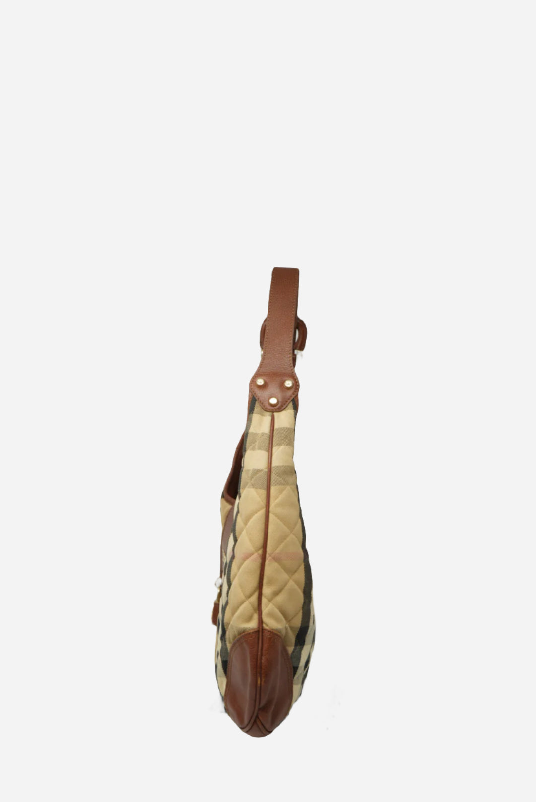 Burberry Brown Nova Check Hobo Bag