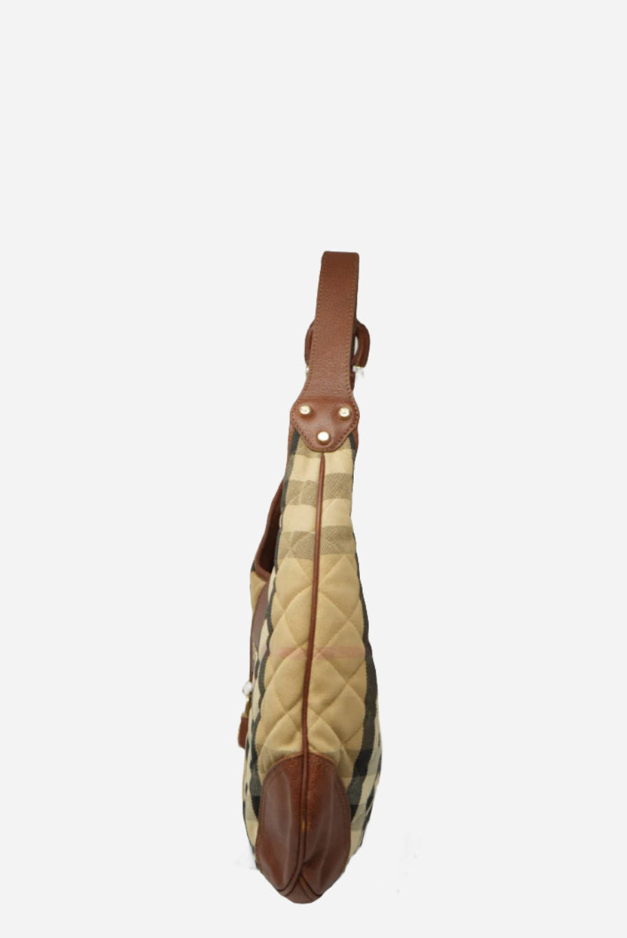 Burberry Brown Nova Check Hobo Bag