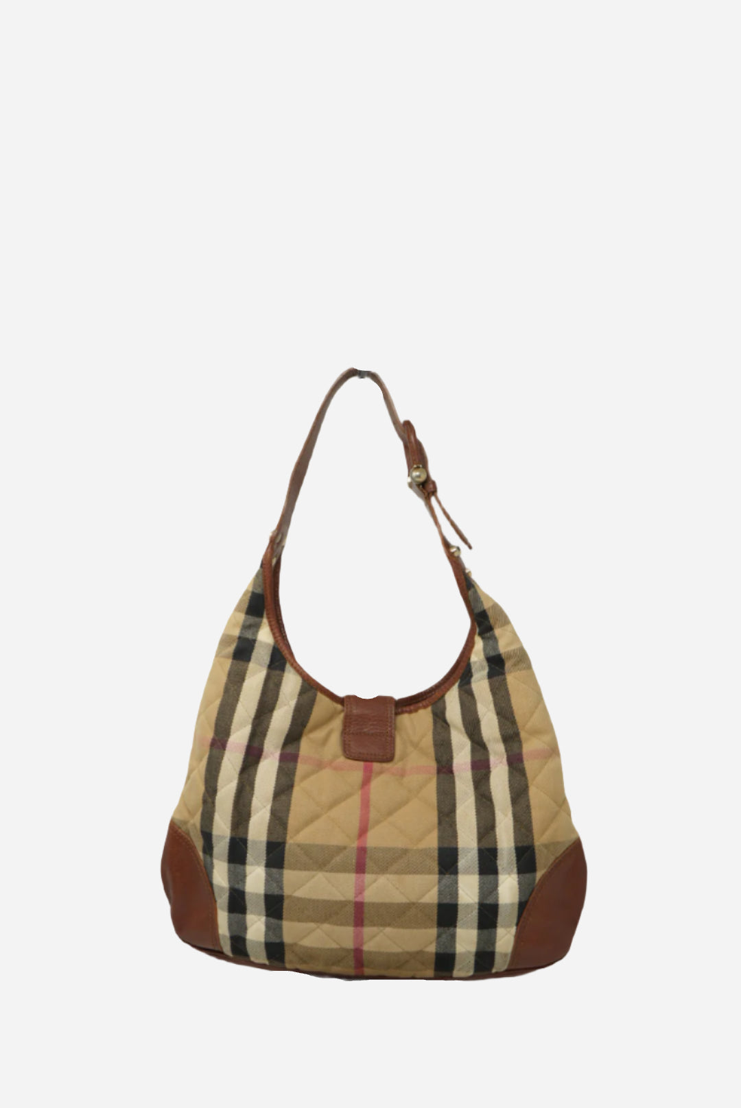 Burberry Brown Nova Check Hobo Bag