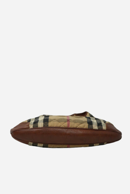 Burberry Brown Nova Check Hobo Bag