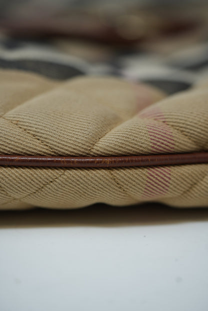 Burberry Brown Nova Check Hobo Bag