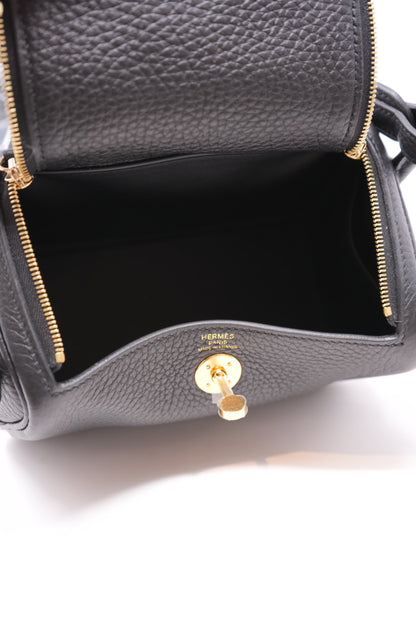 HERMES Taurillon Clemence Mini Lindy
