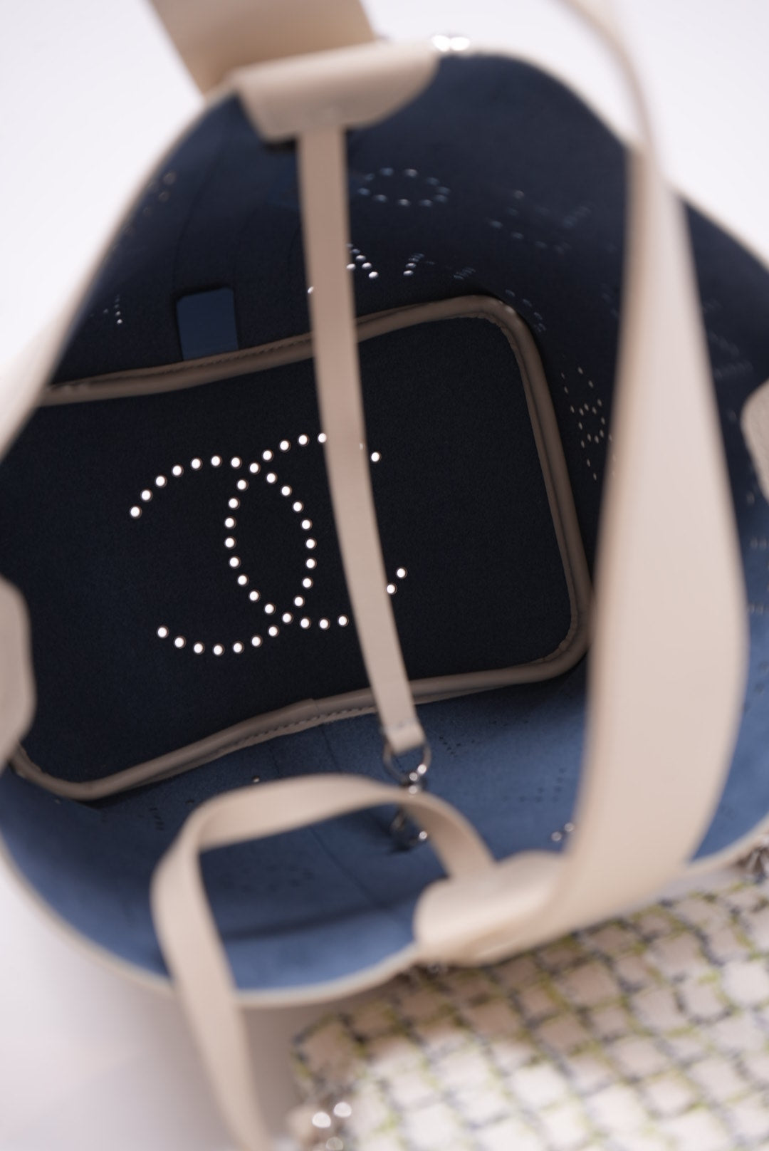 Pre-Owned Chanel Bucket Bag Perforated Calfskin 2019