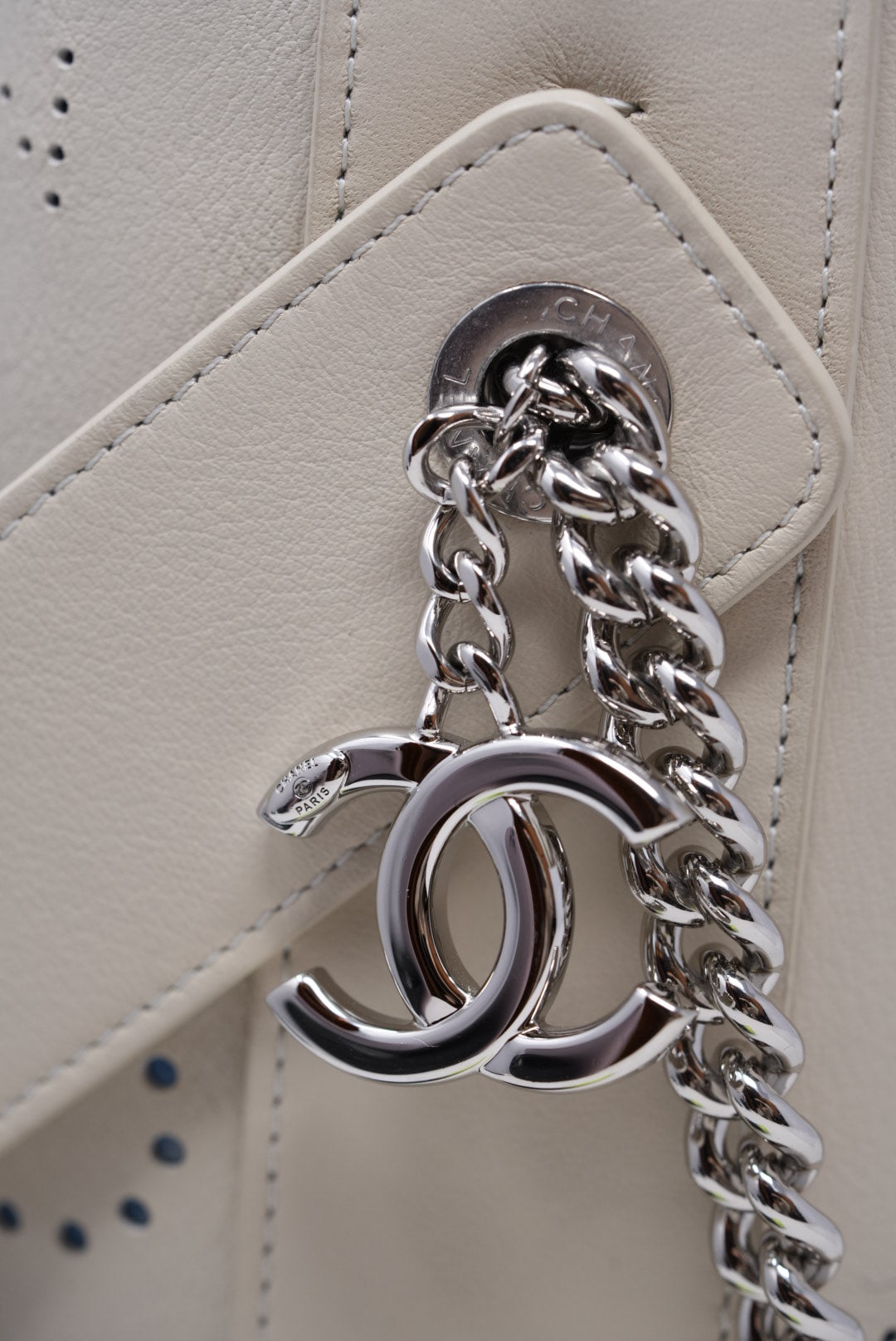 Pre-Owned Chanel Bucket Bag Perforated Calfskin 2019