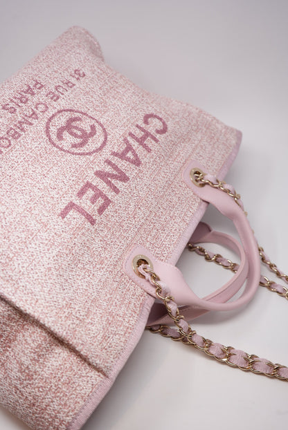Pre-Owned Chanel Deauville Tote Bag Canvas 2019