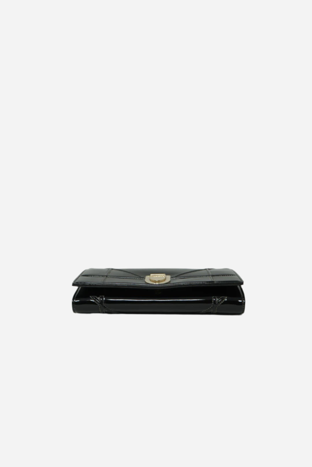 Dior Black Patent Diorama Chain Pouch 2015