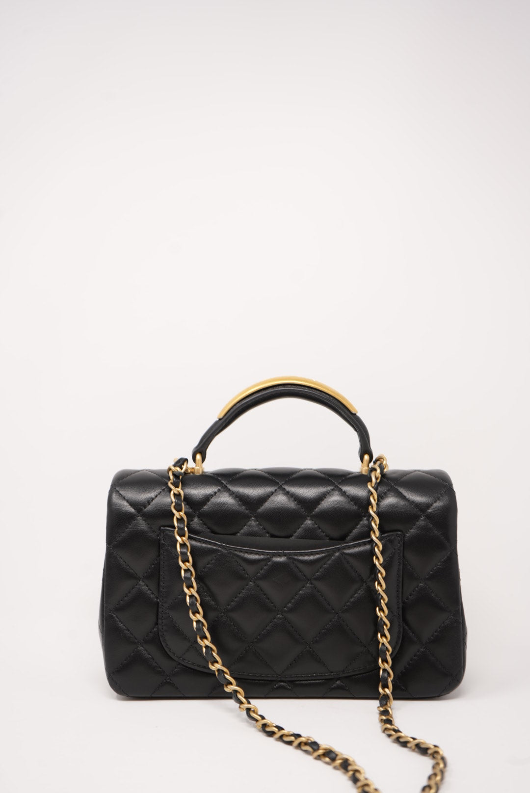 Pre-Owned CHANEL Mini Top Handle Flap Bag