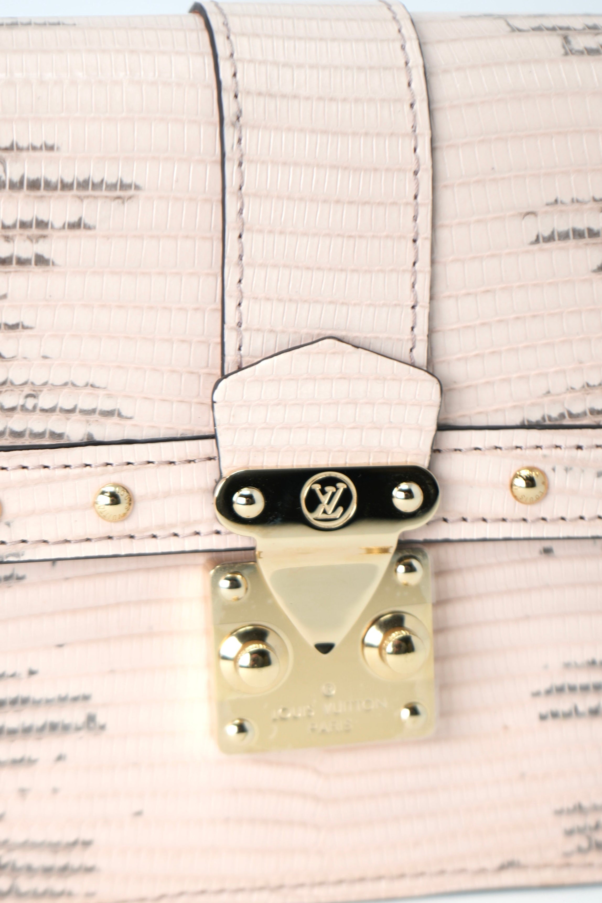 Louis Vuitton Lizard Petite Malle Trunk Chain Wallet