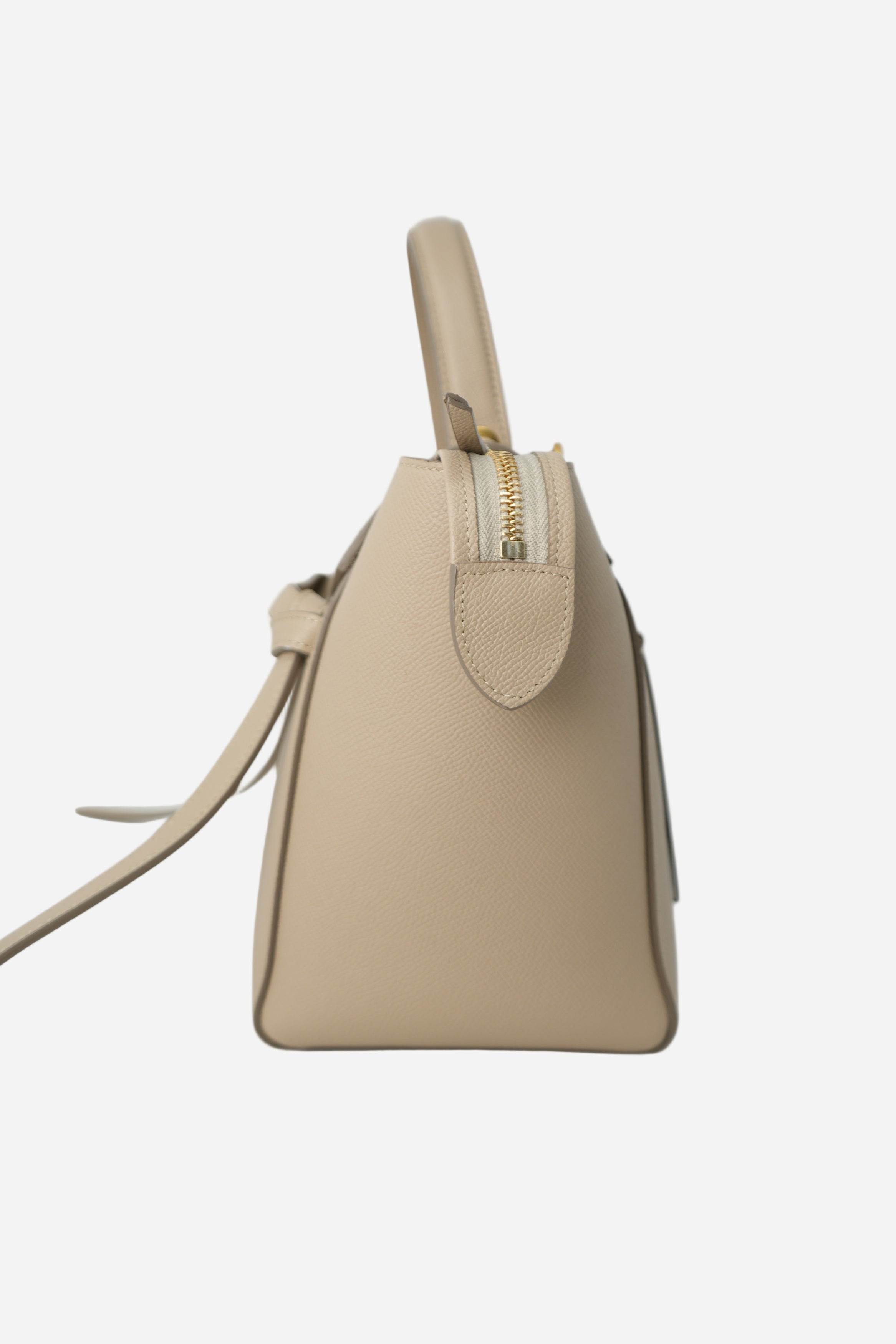 Celine 2019 Light Taupe Grained Calfskin Micro Belt Bag