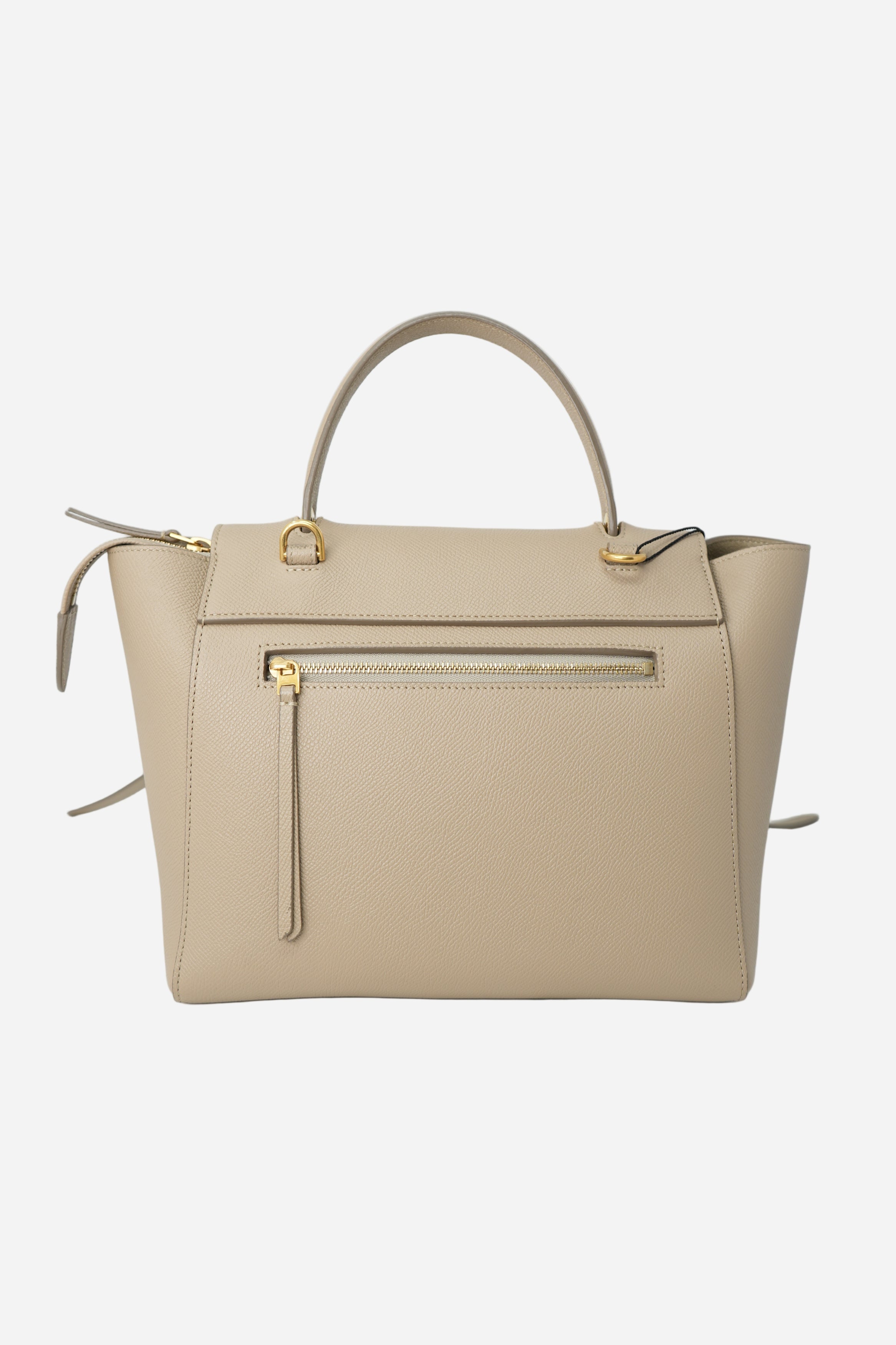 Celine 2019 Light Taupe Grained Calfskin Micro Belt Bag
