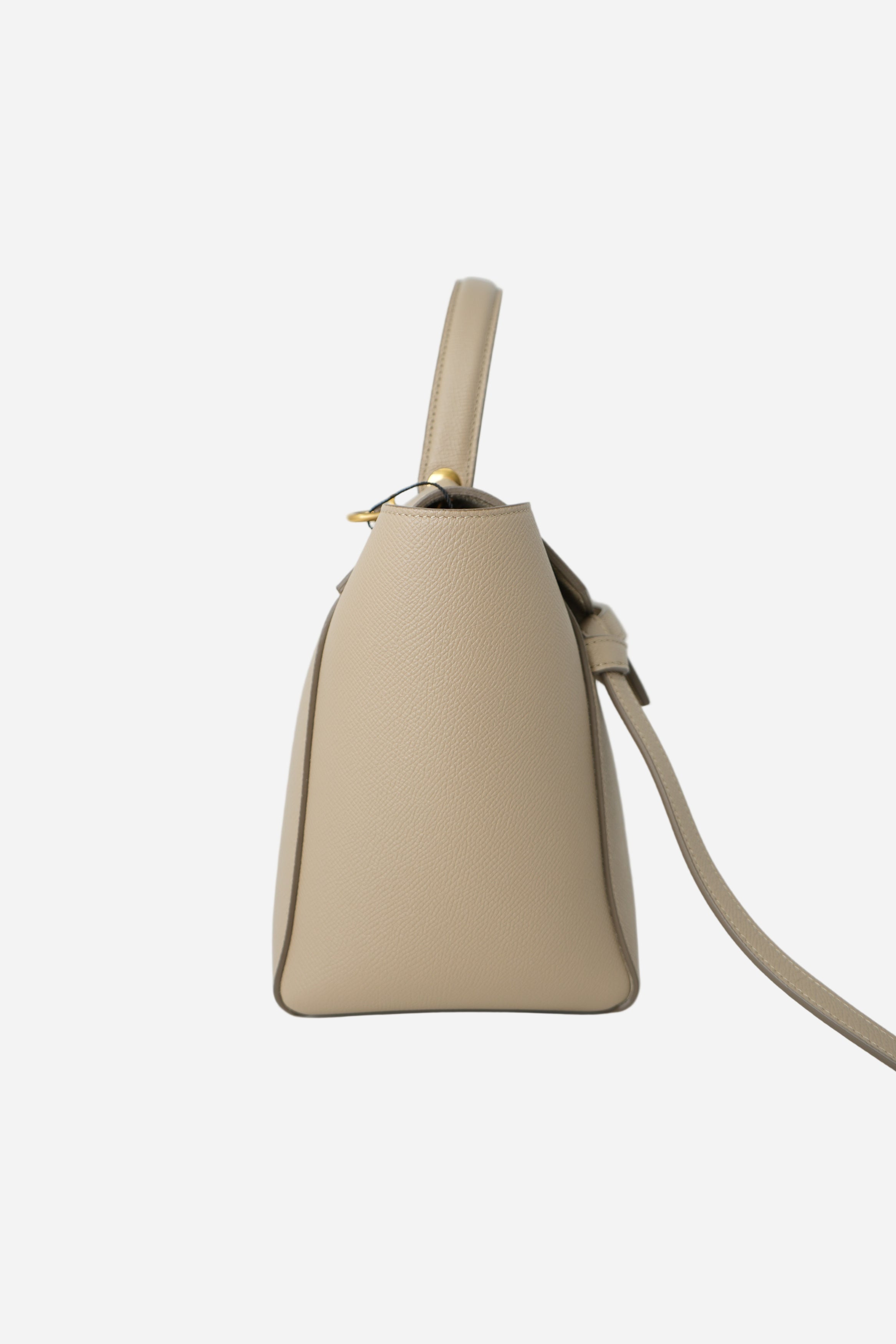 Celine 2019 Light Taupe Grained Calfskin Micro Belt Bag
