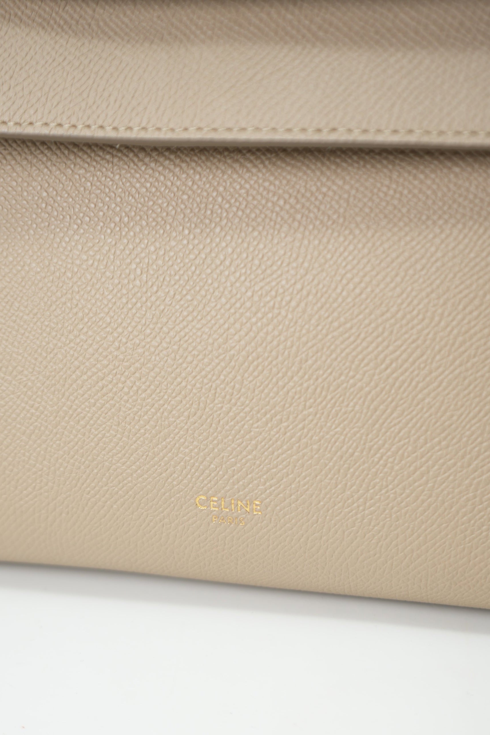 Celine 2019 Light Taupe Grained Calfskin Micro Belt Bag