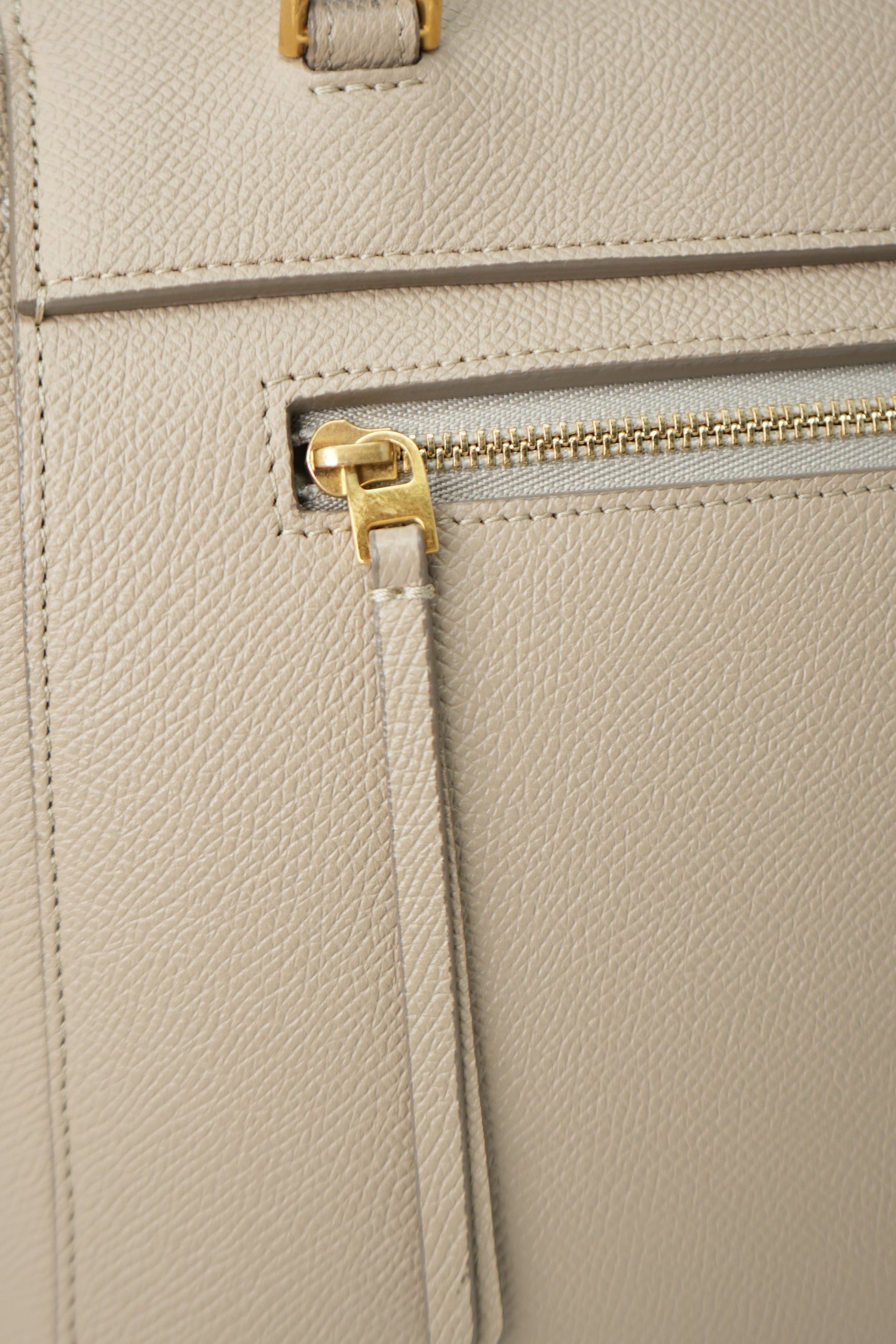 Celine 2019 Light Taupe Grained Calfskin Micro Belt Bag