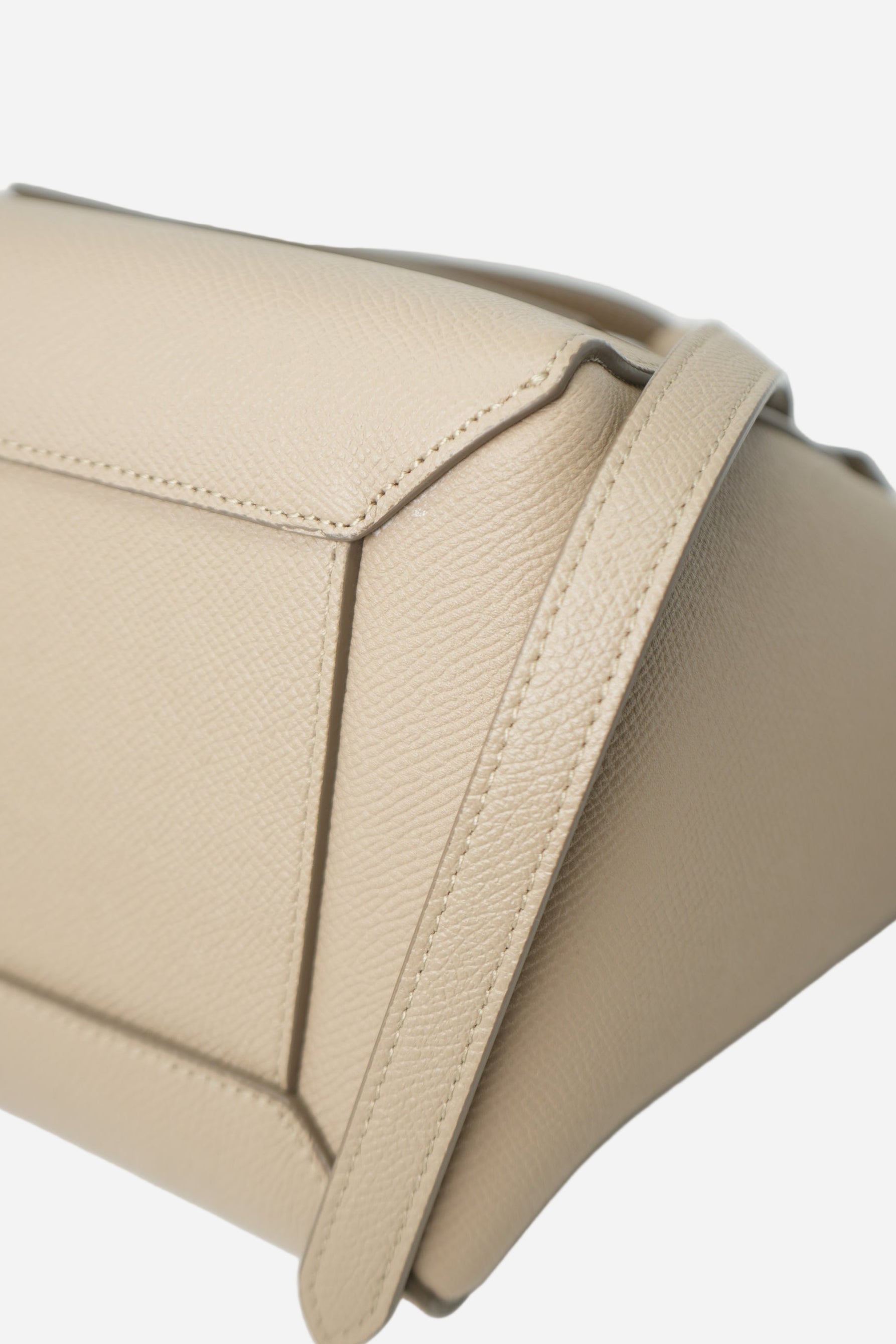 Celine 2019 Light Taupe Grained Calfskin Micro Belt Bag