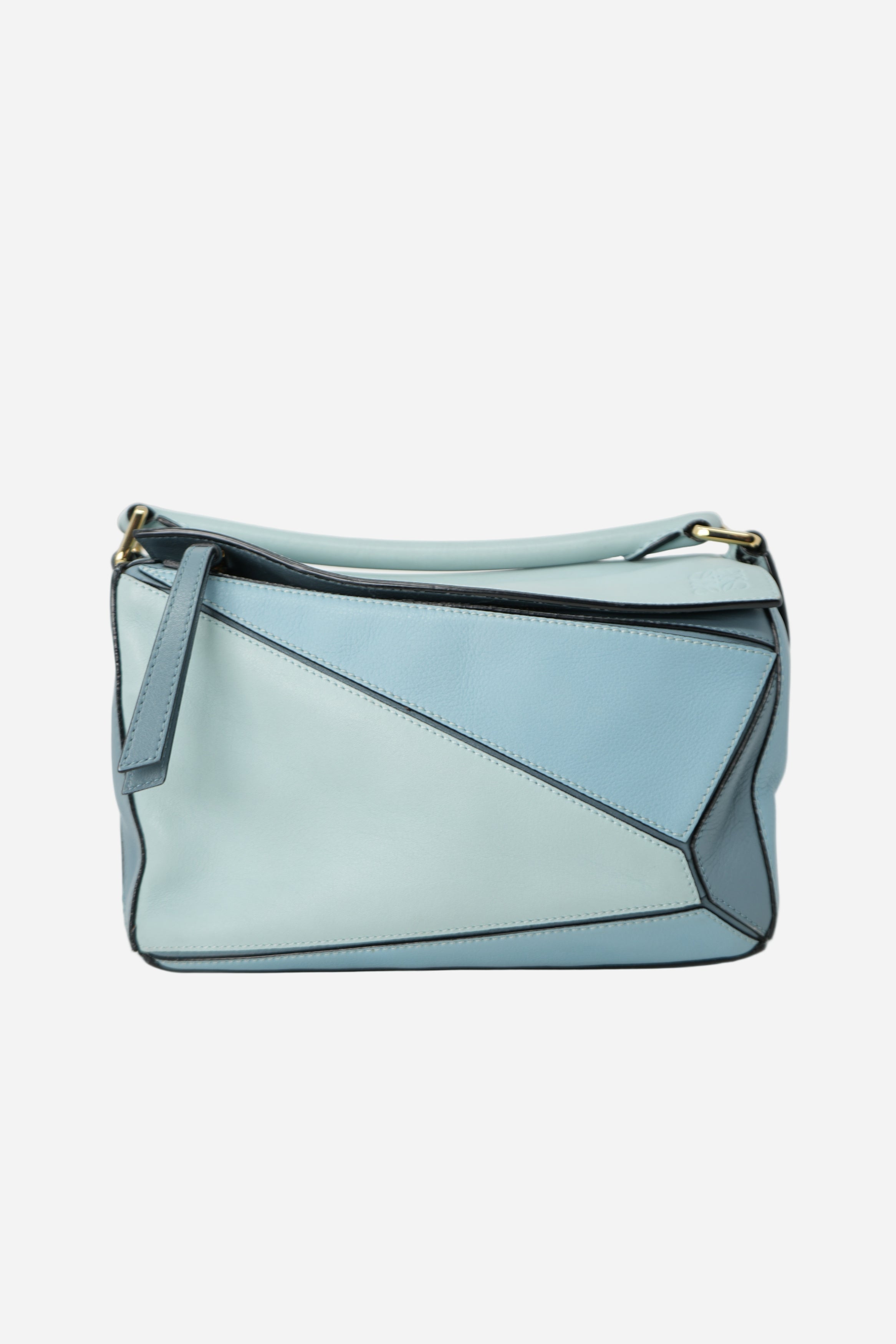 Loewe 2016 Blue Calfskin Leather Small Puzzle Bag