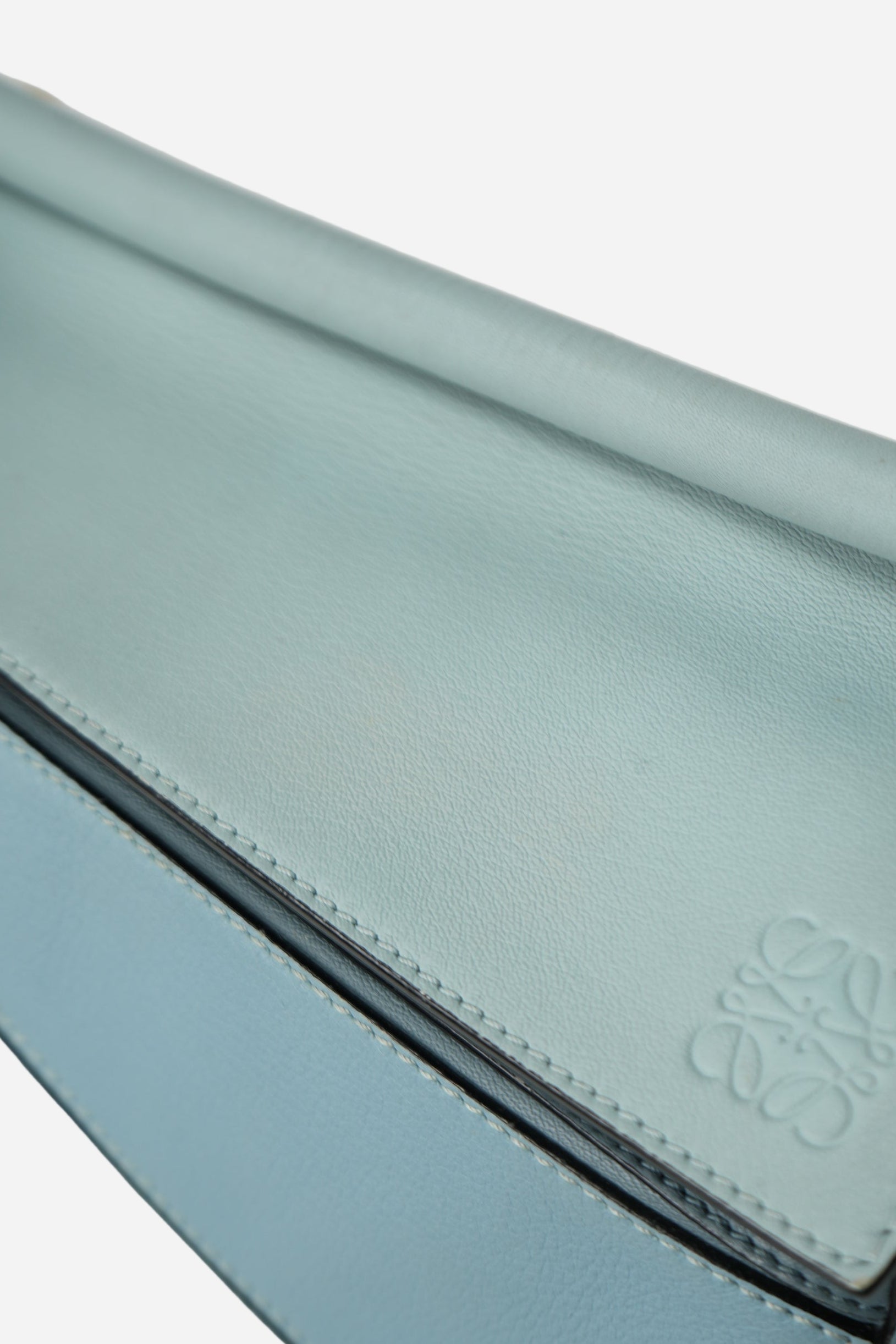 Loewe 2016 Blue Calfskin Leather Small Puzzle Bag