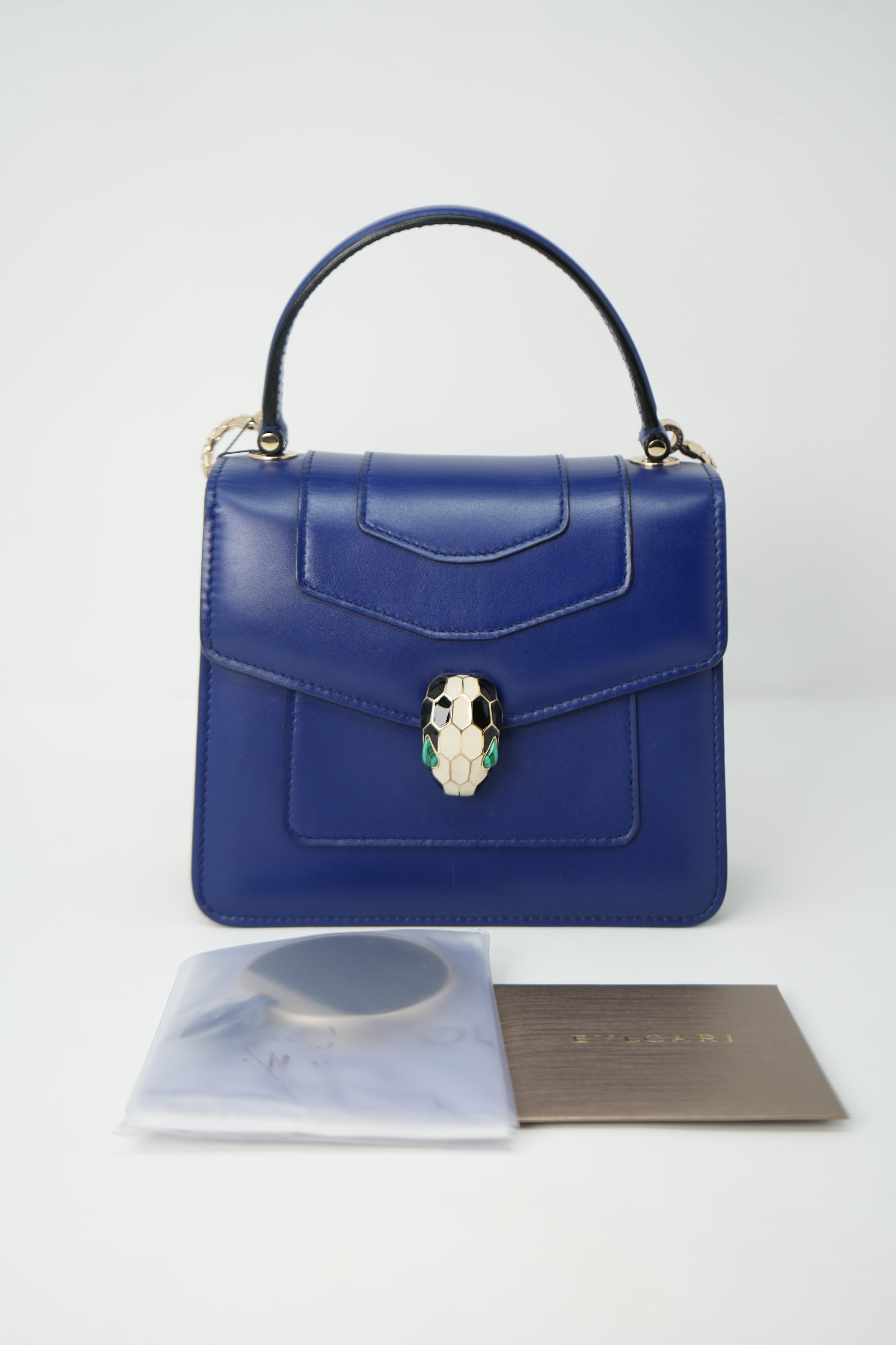 Bvlgari Blue Serpenti Forever Top Handle Bag
