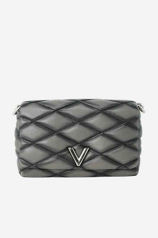 Louis Vuitton 2015 Grey Lambskin Malletage Shoulder Bag