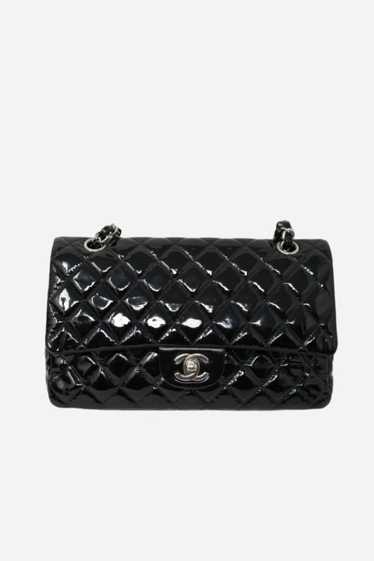 Pre-Owned Chanel Patent Double Flap Medium