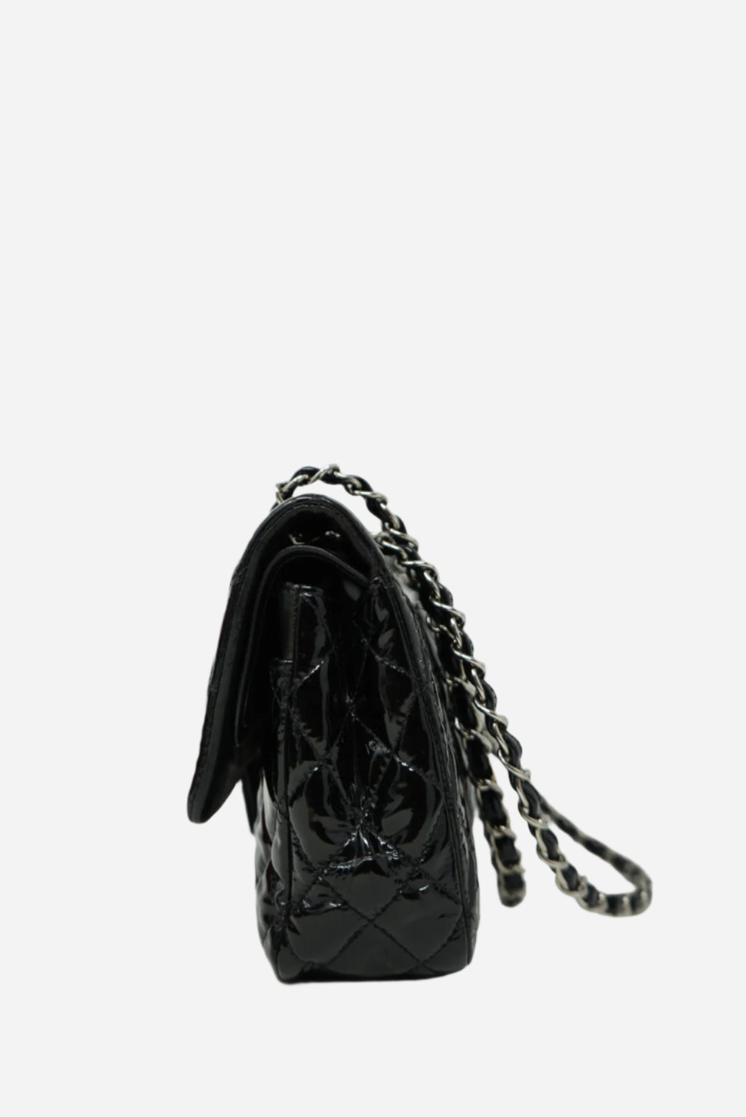Pre-Owned Chanel Patent Double Flap Medium