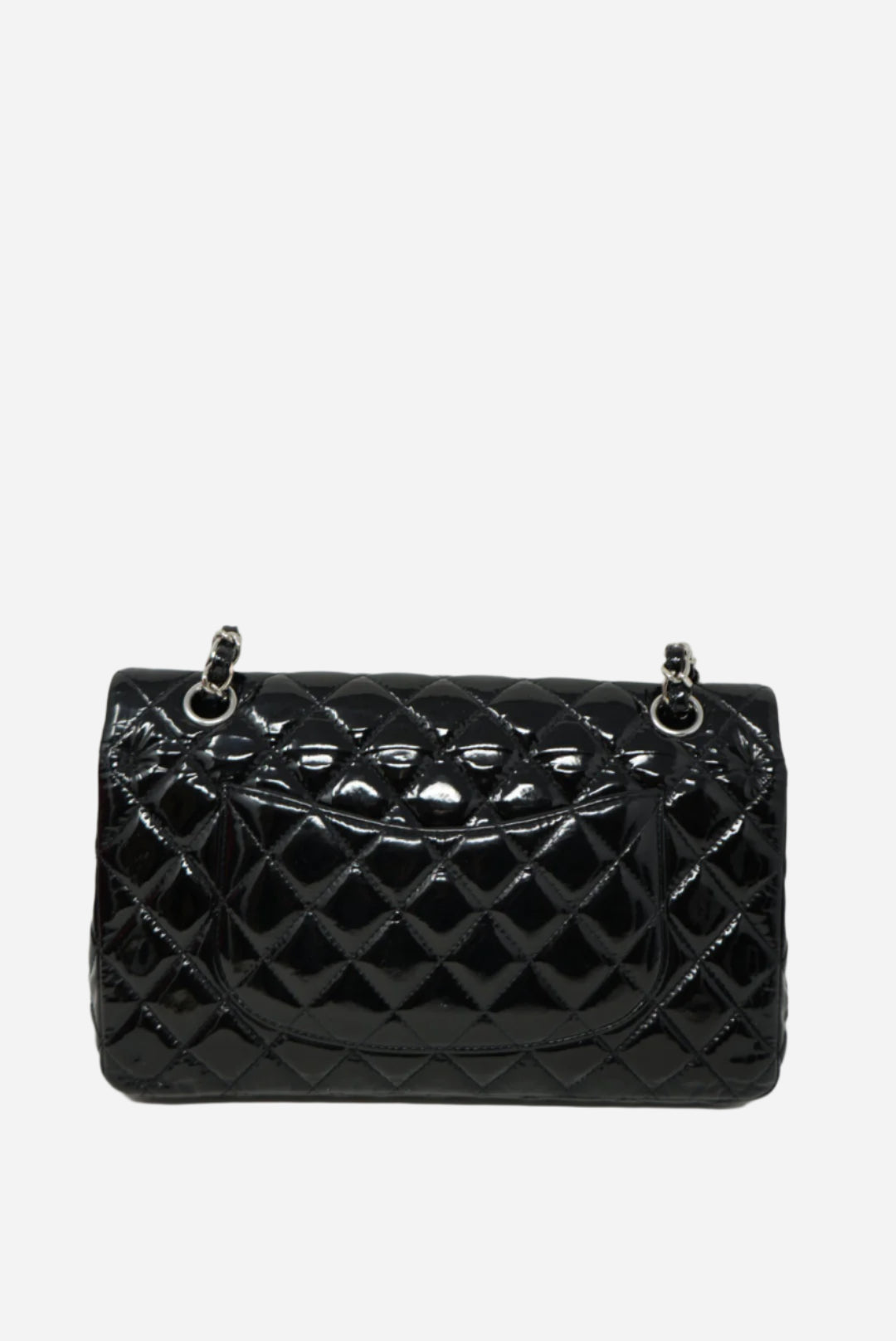 Pre-Owned Chanel Patent Double Flap Medium