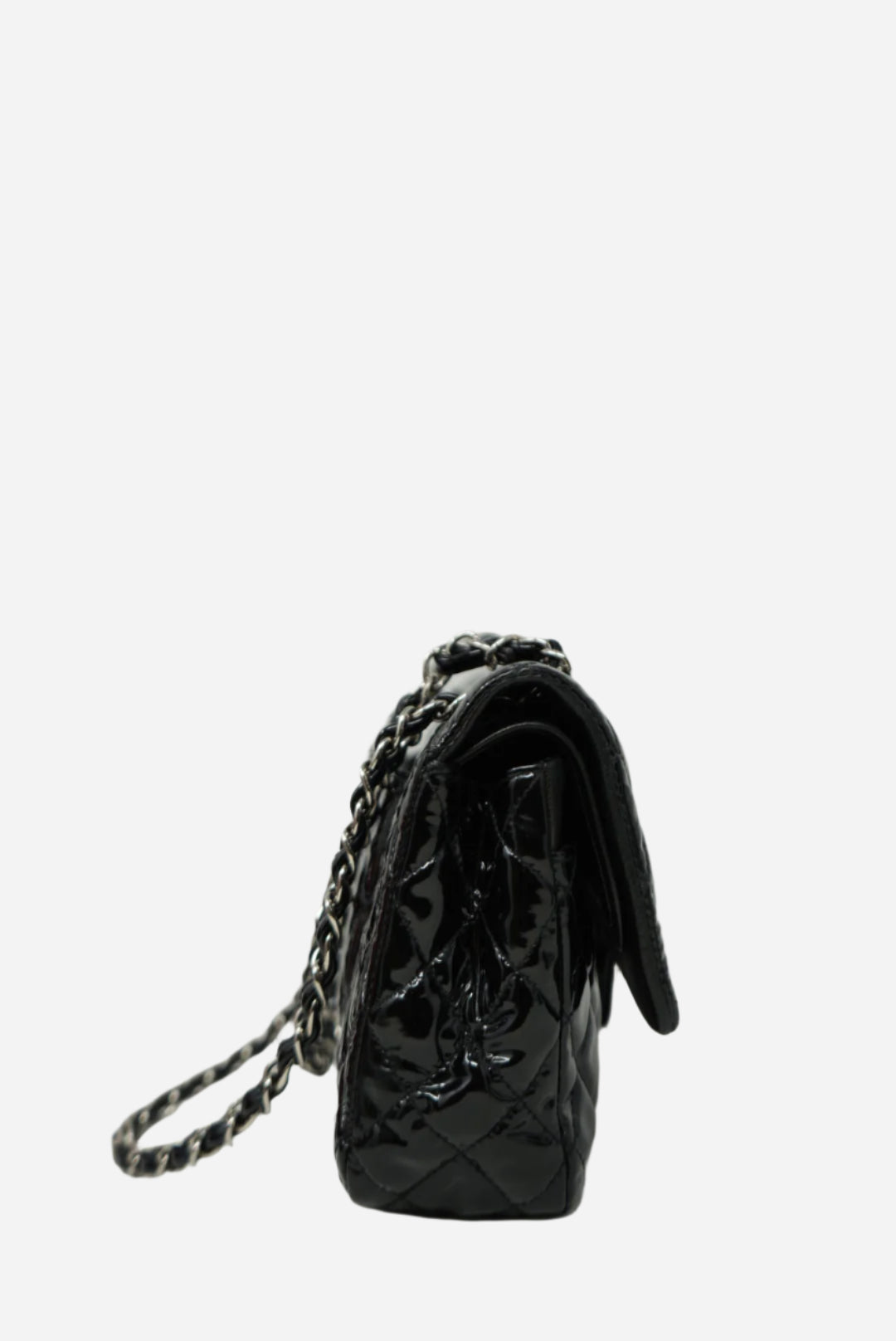 Pre-Owned Chanel Patent Double Flap Medium