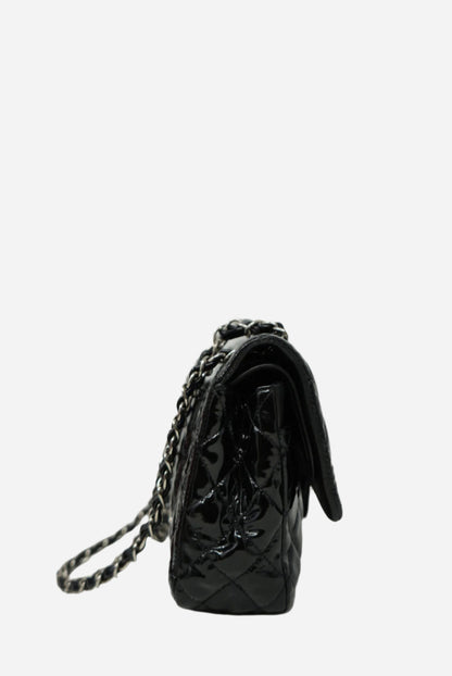 Pre-Owned Chanel Patent Double Flap Medium