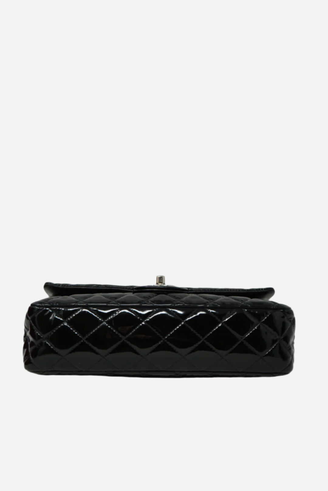 Pre-Owned Chanel Black Medium Patent Classic Double Flap Bag