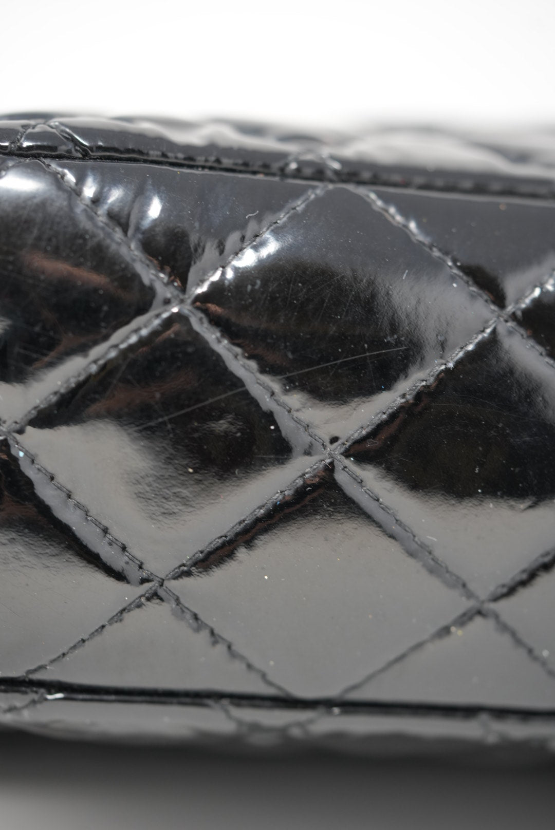 Pre-Owned Chanel Patent Double Flap Medium