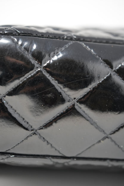 Pre-Owned Chanel Patent Double Flap Medium